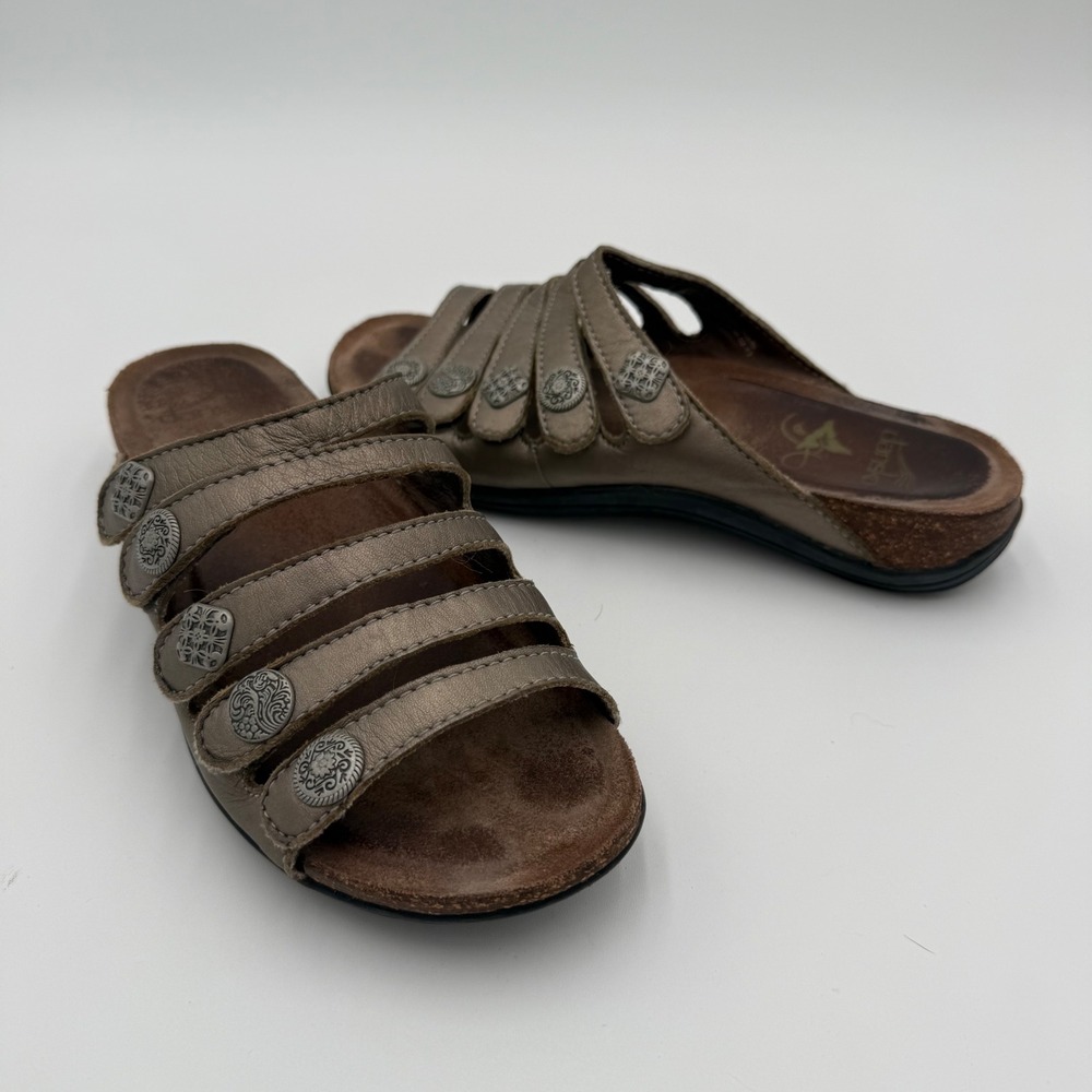 Dansko‎ Leather Janie Comfort BOHO Strappy Slip On Slide Sandals Shoes 7.5 8